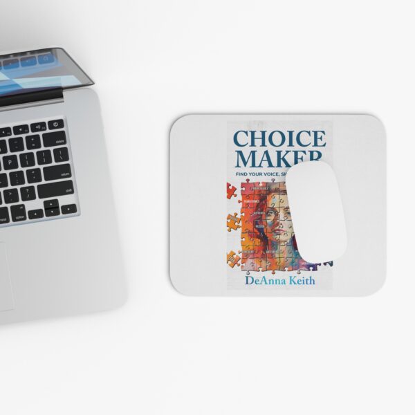 Inspiring Choice Maker Mouse Pad, Motivational Desk Accessory, Inspirational Gift, Puzzle Artwork, Office Decor, Unique Workstation Art - Image 4
