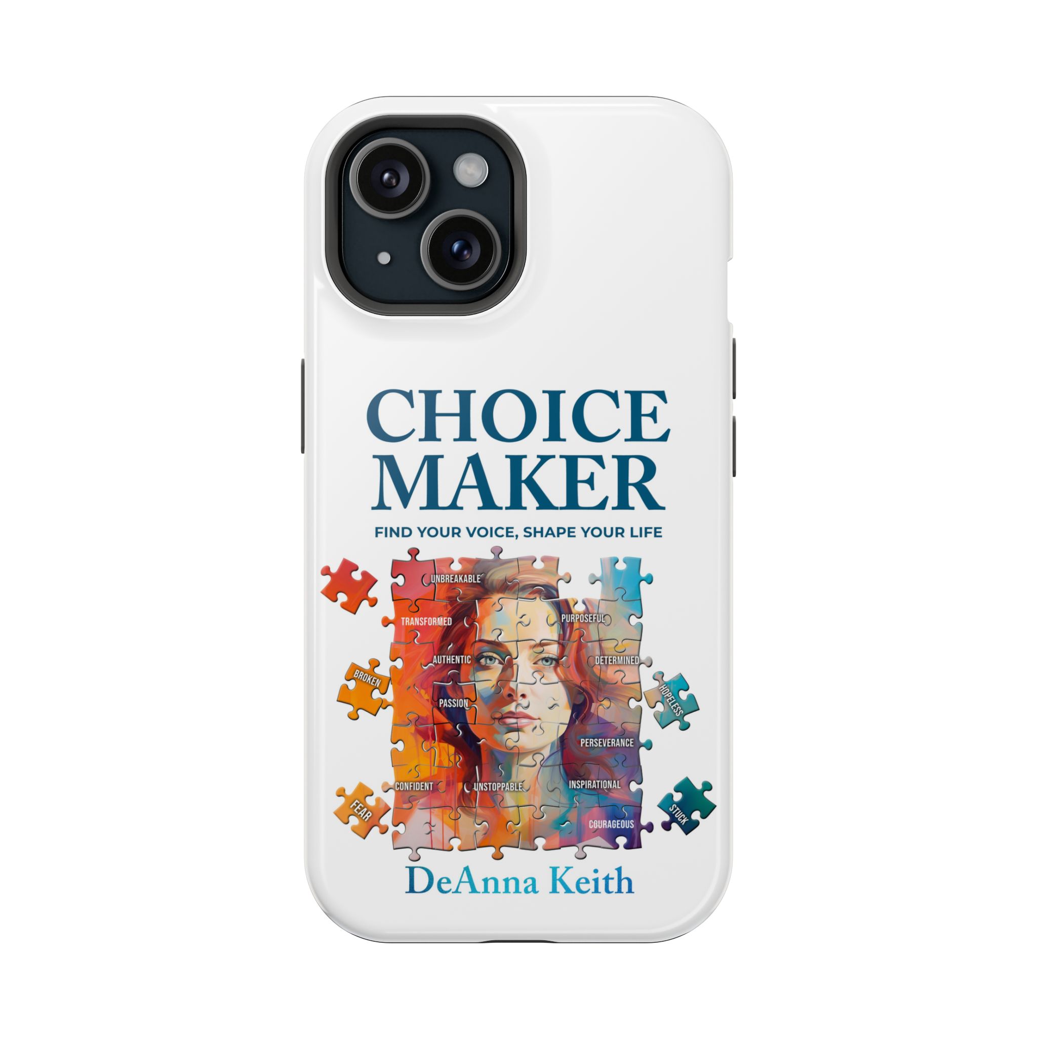 Choice Maker Magnetic Phone Case - Inspirational Gift, Puzzle Design, Motivational Accessory, Perfect for Book Lovers, Phone Protection